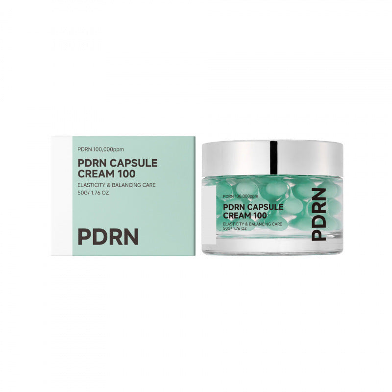 PDRN Capsule Cream 100 — Elasticity & Balancing Facial Moisturizer with 100,000ppm Sodium DNA, Ceramide NP & Hyaluronic Acid