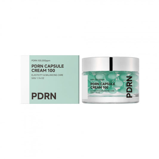 PDRN Capsule Cream 100 — Elasticity & Balancing Facial Moisturizer with 100,000ppm Sodium DNA, Ceramide NP & Hyaluronic Acid