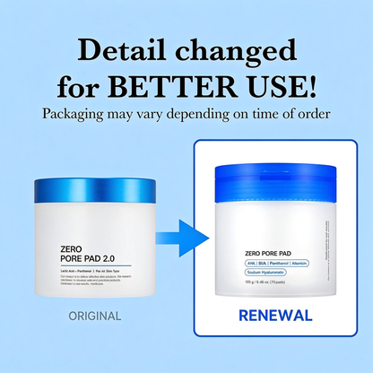 Zero Pore Pads (AHA + BHA) | Korean No.1 Viral Toner Pads
