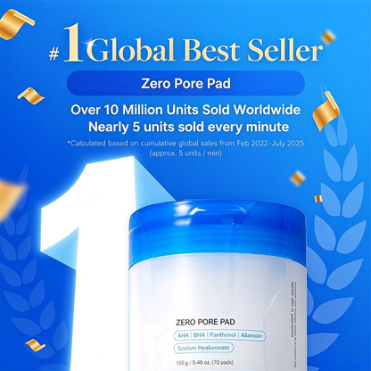 Zero Pore Pads (AHA + BHA) | Korean No.1 Viral Toner Pads