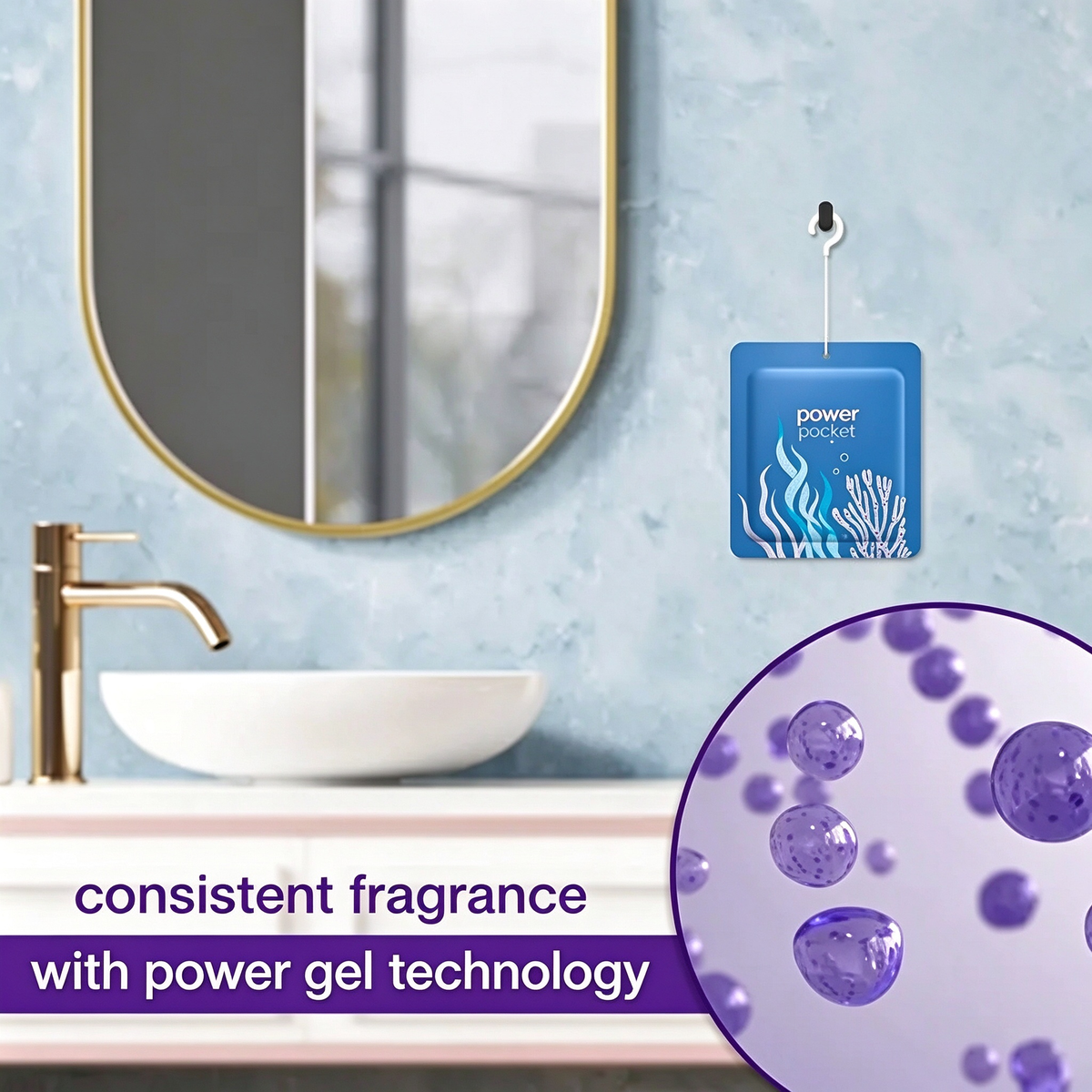 Power Pocket Hanging Air Freshener with Hook