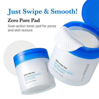 Zero Pore Pads (AHA + BHA) | Korean No.1 Viral Toner Pads