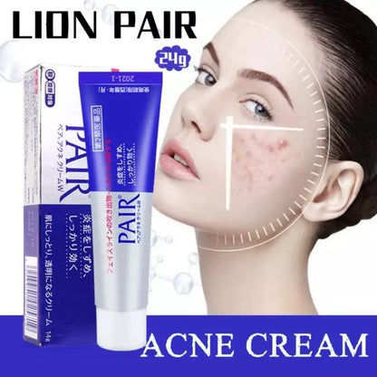 Lion Pair Acne Cream Acne Treatment Pimples Removal Cream Pair Acne Creamy Foam Facial Wash Gentle Antibacterial Blemishes Skin Repair