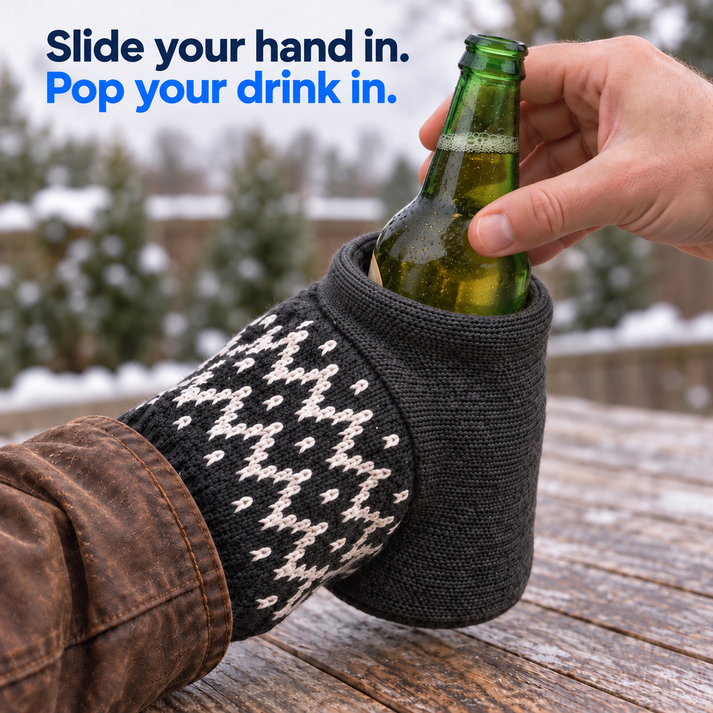 Genius Glove - Knitted Drink Holder