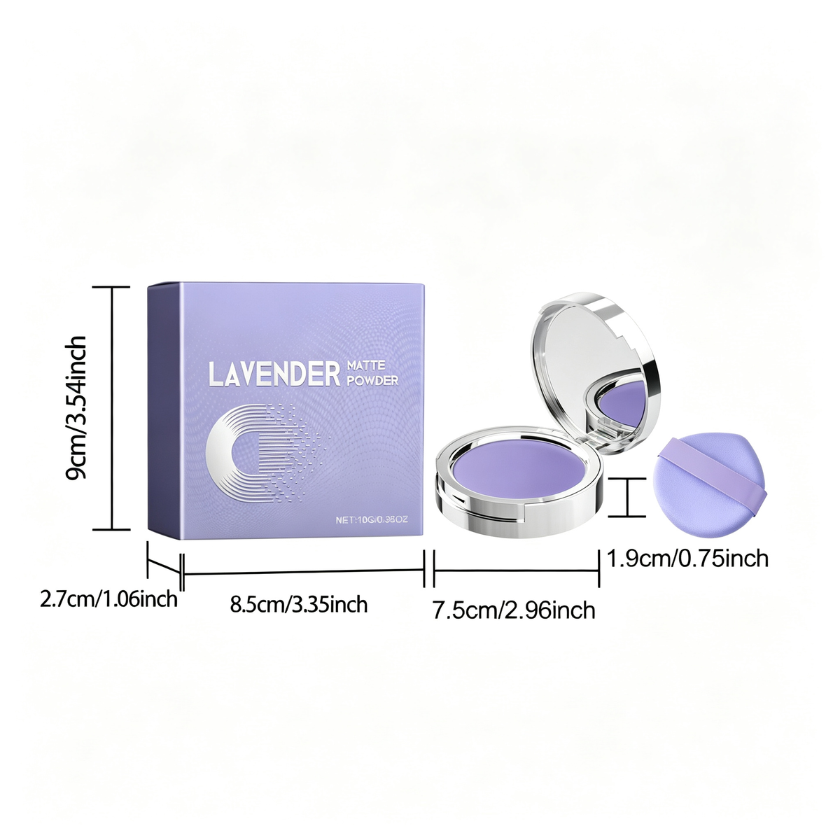 Lavender Matte Powder — Oil-Control Setting Powder with Lavender Extract, Centella Asiatica & Squalane — Long-Lasting Matte Finish