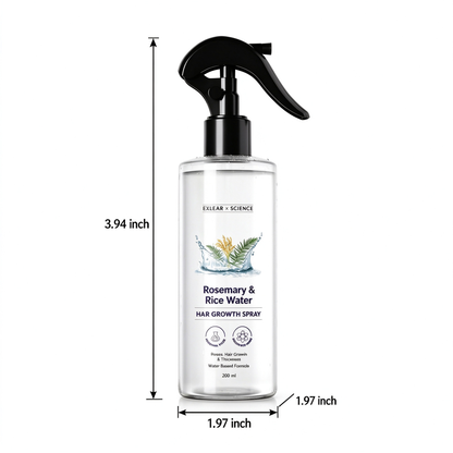 Rosemary & Rice Water Hair Spray- 200ml Natural Soft Hair Nourishing Hair