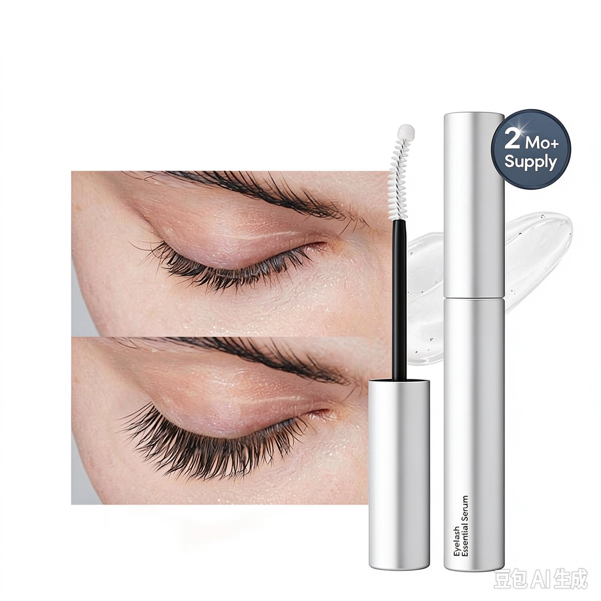 Essential Eyelash Growth Serum, Jumbo Size 0.5fl.oz - Safe & Gentle Lashes Care, Fuller, Thicker in 2 Weeks, Non-Prostaglandin, Hormone-free